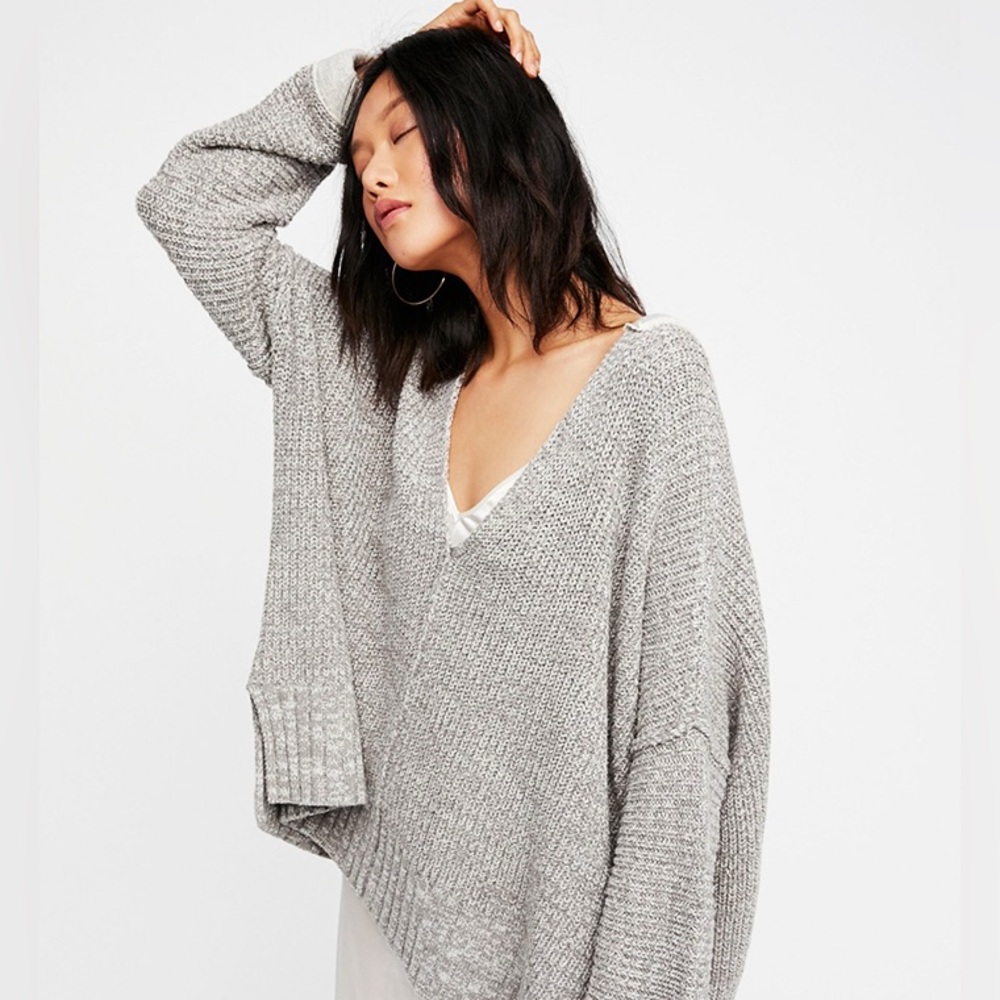 Free People Cozy Gray Women's Sweater XS/S Oversized